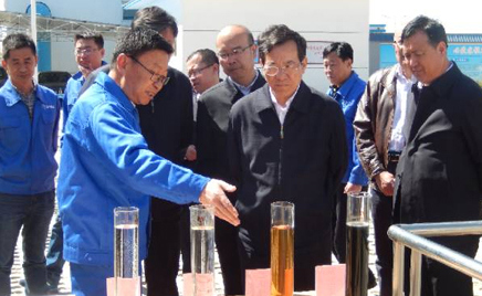 自治区副主席常军政一行来w88win官网环保公司调研